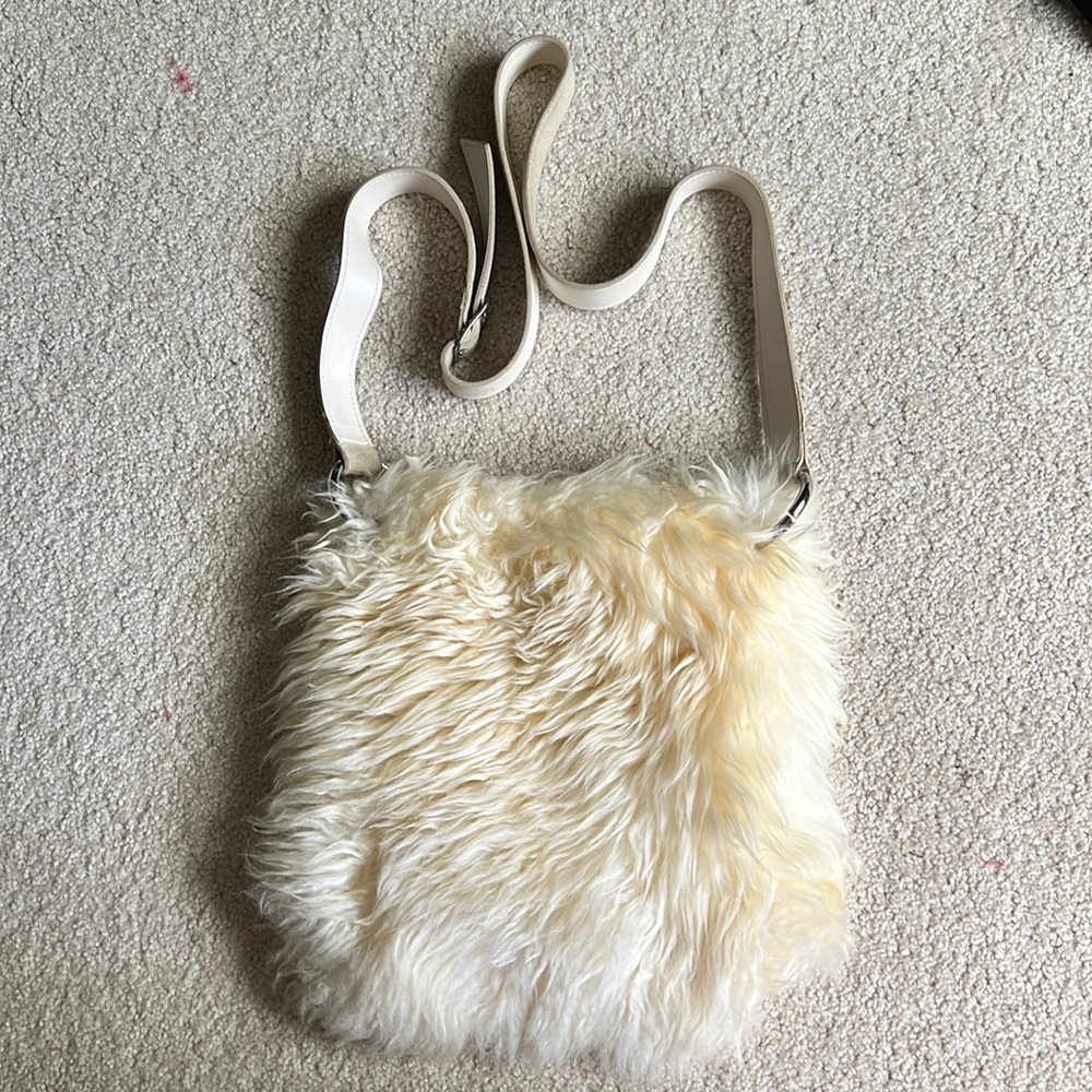 UGG fur crossbody bag